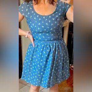 Old Navy denim floral dress size 10
